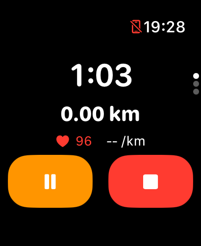 MoveYourAssets workout running on Apple Watch